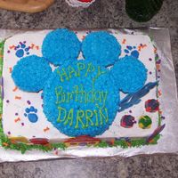 Blues Clues Birthday Closeup A top view of the same cake.