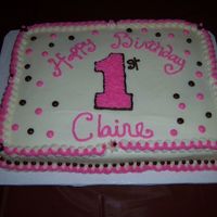 First Birthday Girl My baby Claire's first birthday cake, which was accompanied by 3 cupcake towers.I was pretty proud of this one since I'm still a...