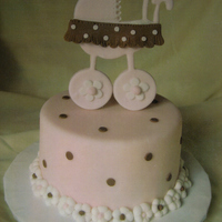 Classical Pram Cake Topper made out of gum paste using a set of cutters. Very versatile because you can use the same figure lying down flat on a cake or...