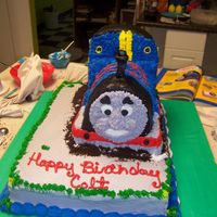 Thomas The Train Cake THOMAS THE TRAIN CAKE ALL HAND done no KIT. COpy form a book.
