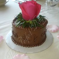 Jamie 4" Mini Chocolate cake for the groom.