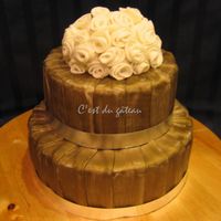 Pleated Rounds Dummy cake - wanted to try making pleats. Thanks for looking!