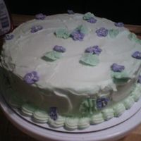 Violets For a baby shower. It's a copy of one from the Wilton Course 2 (I think) book. Her baby's room was mint green and purple. Perfect...