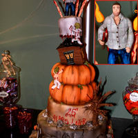Spooky Halloween/zombie Attack Cake This cake was for a Zombie lover's 25th Birthday (hence 25 years after... play on words from the movie 28 days later). The birthday...