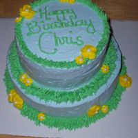 First Stacked Cake Cake I made two years ago, that led me to CC to find out how in the #@#$%# to smooth icing correctly!