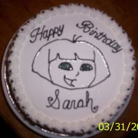 My First Birthday Cake - Dora This is the first birthday cake I made for my niece. I didn't feel like mixing all the colors, so I just did black and white. I did...