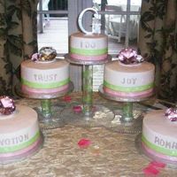 Wedding Words Fudge marble cake w/ strawberry buttercream. The bride, who described her style as 'country glamourous', chose the wording,...