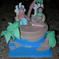 Retirement B-Day-From Ny To Fl Here's a cake I made for a friend who's dad and wife are retiring and moving to Miami from NYC, it was also his birthday, here...