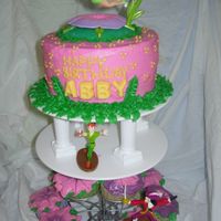 Tinkerbell Cake I made this for my daughter's second bday. She loves Tinkerbell (obviously).