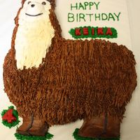Llama Cake This cake was for a friend's llama petting zoo birthday party. It's chocolate with chocolate mousse filling and buttercream icing...