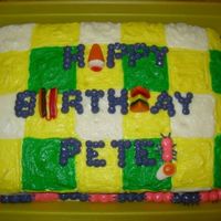 Picnic Birthday This was for a man who is a kid at heart. It's a rum cake (the favorite from his childhood).