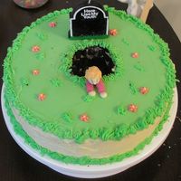 Friend's 50Th Double chocolate layer cake. All the icing, piping and filling made with cheftaz's white chocolate buttercream. This is the first cake...