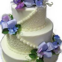 1/2 Lace Design cornelli lace and silk flowers