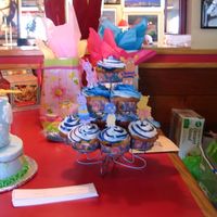 Baby Shower Backyardigans Cupcakes Cupcakes for the same baby shower. 1M tip swirl buttercream with a striped bag for the blue color. Printed out pictures of the...