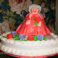 Grandma's 90Th Birthday Cake French Vanilla cake, buttercream icing, and mmf. She loved it. all edible