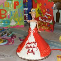 My Granddaughters 3Rd Birthday Cake Real Barbie Cinderella inside.