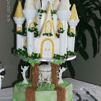 Wedding Castle Cake This cake was put together by looking through Cake Central and put two different cakes together. This was for my brothers wedding cake on...