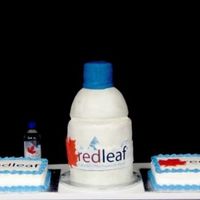 Red Leaf did this cake for red leaf water grand opening of the new warehouse cake was about 2ft tall covered in fondant