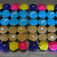 Kindergarten Luau Cupcakes I made these for my sons class party. There were 60 (enough for 2 classes, teachers and parents) in all half were chocolate and half butter...