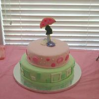 "mod Mom" Baby Shower I got the idea for this cake on this site . . . of course! The top layer is chocolate with strawberry filling and the bottom is white with...