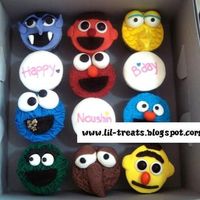 Sesame Street Cupcakes My 1st attempt at making Sesame Street Cupcakes and it was a hit!