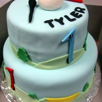 Tyler's Cake This is similar to another cake I made but I added a few more details to this cake like water hazards and sand traps. It is a Wilton...
