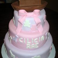 Girl's Noah's Arc Cake This was a baby shower cake where the mother-to-be was using Noah's Arc as her theme but wanted the cake to be girly.The arc was make...