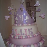 Purple White And Pink Birthday Cake purple white and pink princess crown birthday cake