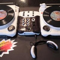 Dj Turntables Cake DJ turntables for 21st birthday. French vanilla cake with french vanilla frosting, covered in marshmallow fondant.