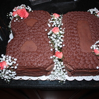 80Th Birthday Cake chocolate cake, chocolate fudge icing, for Mother-in-law's 80th birthday... HUGE cake