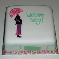 Mod Mom Theme Baby Shower This cake was done for a baby shower. Made of all fondant.