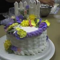 Wilton Ii Cake This cake is actually a dummy with royal basketweave. Long story short, couldn't wash any dishes because of water/sink, so had to make...