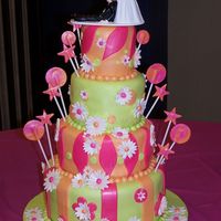 Wild Wedding Here was a FUN wedding cake to do. Bride brought in a pic and said that she wanted it to look just like it. I told her we would do our best...