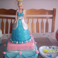 Cinderella Made for my dd 3rd b-day. Cinderella's skirt is RKT, covered in fondant with aquamarine and silver luster dust painted on. I made...