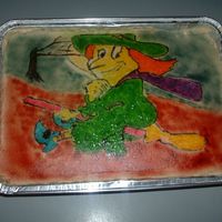 Halloween Witch This cake was made for the Americans Legion's Halloween bake sale.