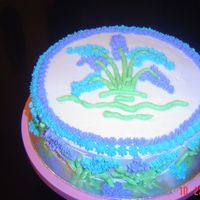 For My Mil Made this for my MIL's b'day which is tomorrow. It's a white chocolate cake with BC frosting. I really hope she likes it!