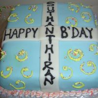 Cake For A Friend Buttercake with buttercream and MMF