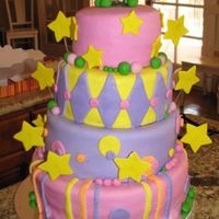 Dora The Explorer 4 tiered for a 2 year olds birthday...Dora The Explorer....I did 2 cakes in one weekend and both were Dora....made it super easy on me!...