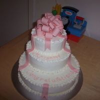 First Attempt At Fondant Bow I made this cake for my daughters teacher who was given an award for excellence in teaching. I made a fondant bow for the first time. I...