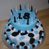 18Th Cake made this one for my daughters 18th...not happy with the 18, used a wilton gel tube