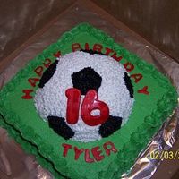 Tylers_Bday.jpg Cake for my daughters boyfriend. Only used half of the ball pan-much easier