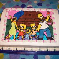 Simpsons Fbct This was a cake I made for someone I go to school with. Devil's food cake iced in buttercream, with a FBCT.