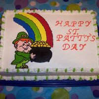 Pot Of Gold I made this cake for my French class in school. Everyone pitched in to pay me for it! Devils food cake iced in buttercream with a FBCT.