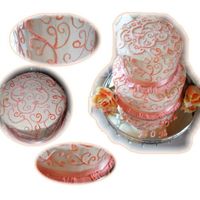 Peach Scrolls Made for my MIL whose favourite colour is peach. She loved it!