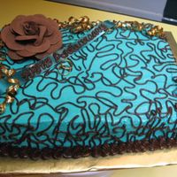 Ocean Blue Another anniversary cake. Wite cake with orange buttercream flavored icing. The couple has been together for 41years, so i decided to have...