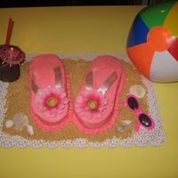 Hawaiian Fun! I did this little cake for a friend of mine named Savanna. She had a cute Hawiian theme going back to school bash. So the cake was fitting...