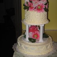 Pretty In Pink This is a strawberry cake no filling. Almond butter cream icing. The brid is going to be using several shades of pink for her wedding so...