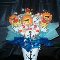 Cruiseship Bouquet found the design for the cruiseship somewhere on here and I can't remember who it was. Thank you. I made this for a travel agent. The...
