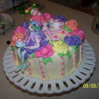Tea Party Fairy Cake For my daughter's 7th birthday, I created a cake with two fairies and a tea set. We hosted a little girls' "tea party&quot...