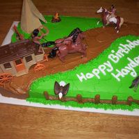 Western Theme / Cowboys This was for a little boys b-day. He loves cowboys, his mom wanted the plastic scene on there. They loved it!!